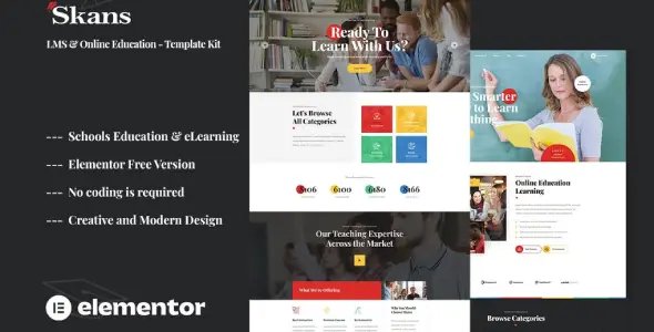Skans – Learning & Online Education Elementor Template Kit