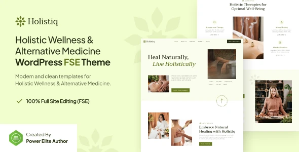 Holistiq – Holistic Wellness & Alternative Medicine FSE WordPress Theme