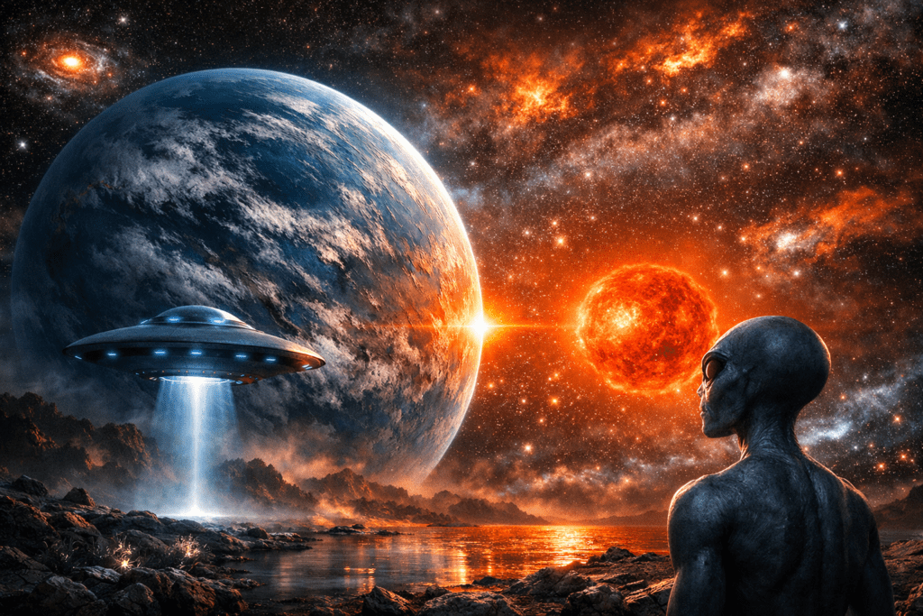 K2-18-b-with-alien-1024x683 नासा(NASA) की सबसे बड़ी खोज: एक ऐसा ग्रह जो पृथ्वी से भी ज़्यादा रहस्यमयी है!