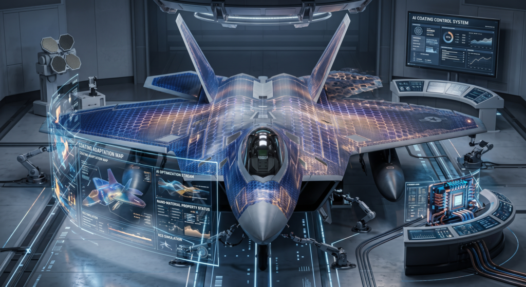 Stealth-Coating_-Future-Technology-1024x559 Stealth Coating: जब 'पेंट' नहीं, बल्कि भौतिकी आसमान में लड़ती है, रडार को धोखा देने वाली 7 परतों की इंजीनियर्ड स्किन का रहस्य