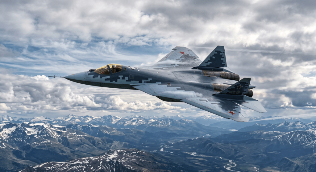 Su-57-1024x559 Stealth Coating: जब 'पेंट' नहीं, बल्कि भौतिकी आसमान में लड़ती है, रडार को धोखा देने वाली 7 परतों की इंजीनियर्ड स्किन का रहस्य