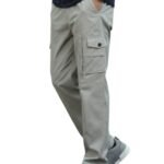 Men’s Cotton Cargo Pants | Stylish Casual Trousers for Men | Relaxed Fit Multi Pocket Cargo Trousers | Drawstring Waist Pant | Comfortable Lower for Men