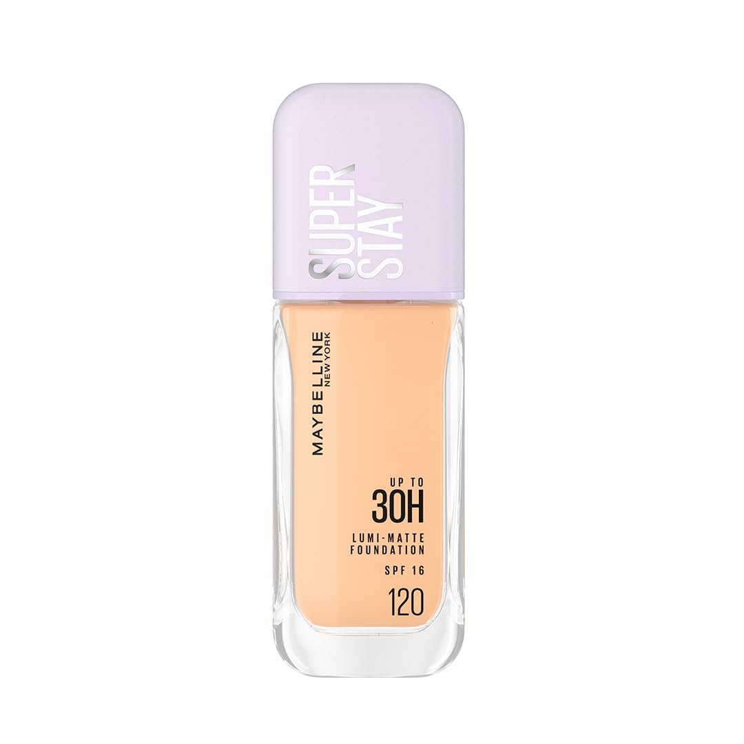 Maybelline New York Super Stay Lumi Matte Liquid Foundation, 120
