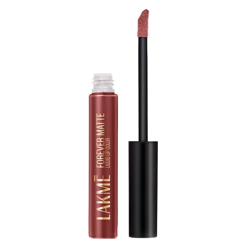 LAKMÉ LAKM Lakme Forever Matte Liquid Lip Colour, Long-Lasting Lipstick, Lightweight & Transferproof, Smudgeproof – Brown Sheer 5.6ml | 6Ml