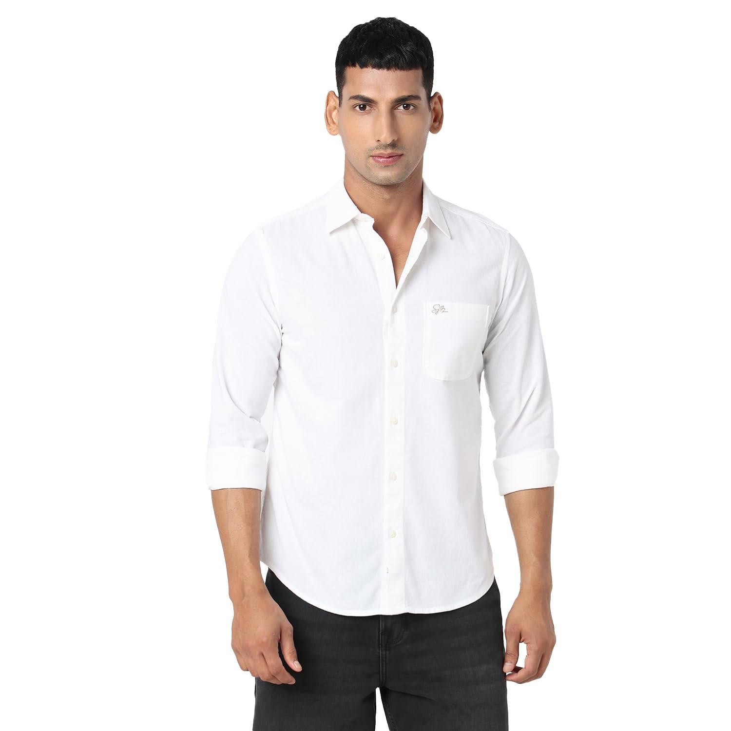 Spykar Men’s Regular Fit Full Sleeve Cotton Solid Casual Shirts Spykar Men’s Regular Fit Full Sleeve Cotton Solid Casual Shirts
