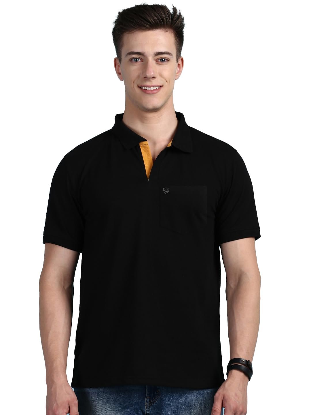 Lux Cozi Men’s Half Sleeve Soild Casual Regular Fit T-Shirt with Chest Pocket | Polo Tshirt for Men Lux Cozi Men’s Half Sleeve Soild Casual Regular Fit T-Shirt with Chest Pocket | Polo Tshirt for Men
