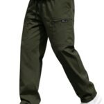 Cargo for Men | Cotton Cargo Pant | Lower for man | Elastic Drawstring Waist Straight Fit Bottoms | Comfortable Breathable Cargos for Casual, Office Wear