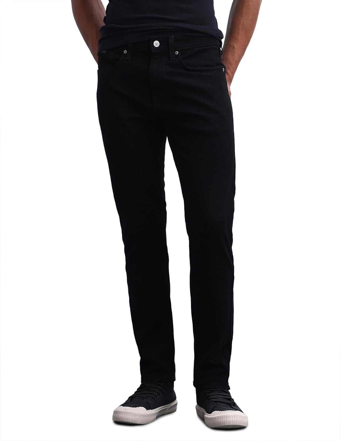 Flying Machine Men’s Slim Tapered Fit Jeans| Solid | Mid Rise | Stretchable | Jeans for Man