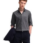 Arrow Solid Slim Fit Mens Formal Shirt – 100% Cotton, Breathable & Comfortable, Full Sleeves Shirts for Men