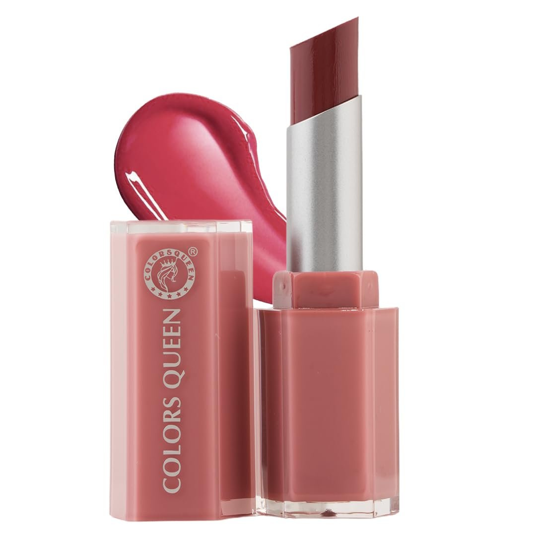 Colors Queen Gloss Stick | Lightweight & Non-Sticky Lip Gloss | Smooth 8 Hrs Hydrating Formula | High Shine Lipstick for Women Enriched with Shea Butter, Vitamin E & Squalane (06 – Marsmallow, 3.6g)
