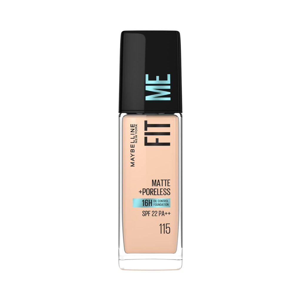 Maybelline New York Fit Me Matte + Poreless Liquid Foundation, 115 Ivory Maybelline New York Fit Me Matte + Poreless Liquid Foundation, 115 Ivory