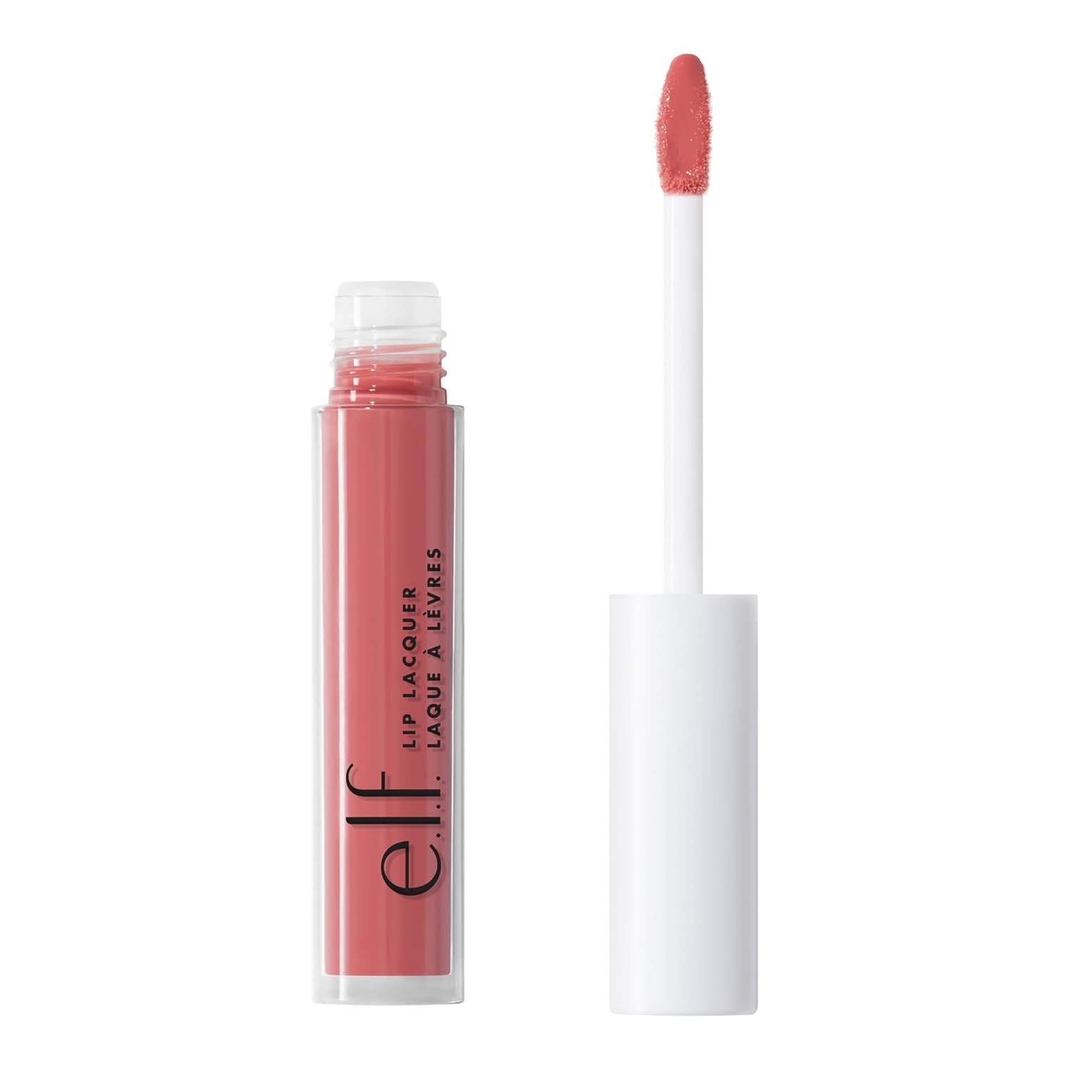 e.l.f. Lip Lacquer, Nourishing, Non-Sticky Ultra-Shine Lip Gloss With Sheer Colour, Infused With Vitamins A & E, Vegan & Cruelty-Free, Wild Rose e.l.f. Lip Lacquer, Nourishing, Non-Sticky Ultra-Shine Lip Gloss With Sheer Colour, Infused With Vitamins A & E, Vegan & Cruelty-Free, Wild Rose