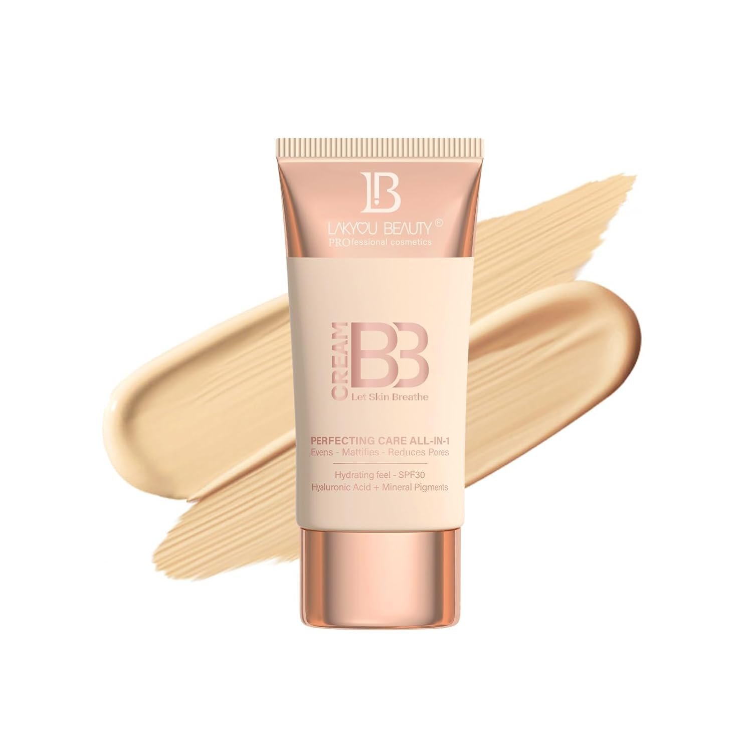 Lakyou Beauty BB Cream Perfecting Care All in One SPF 30 | 60g | Lightweight Hydrating Face BB Cream with Natural Coverage | (Natural Beige 03)