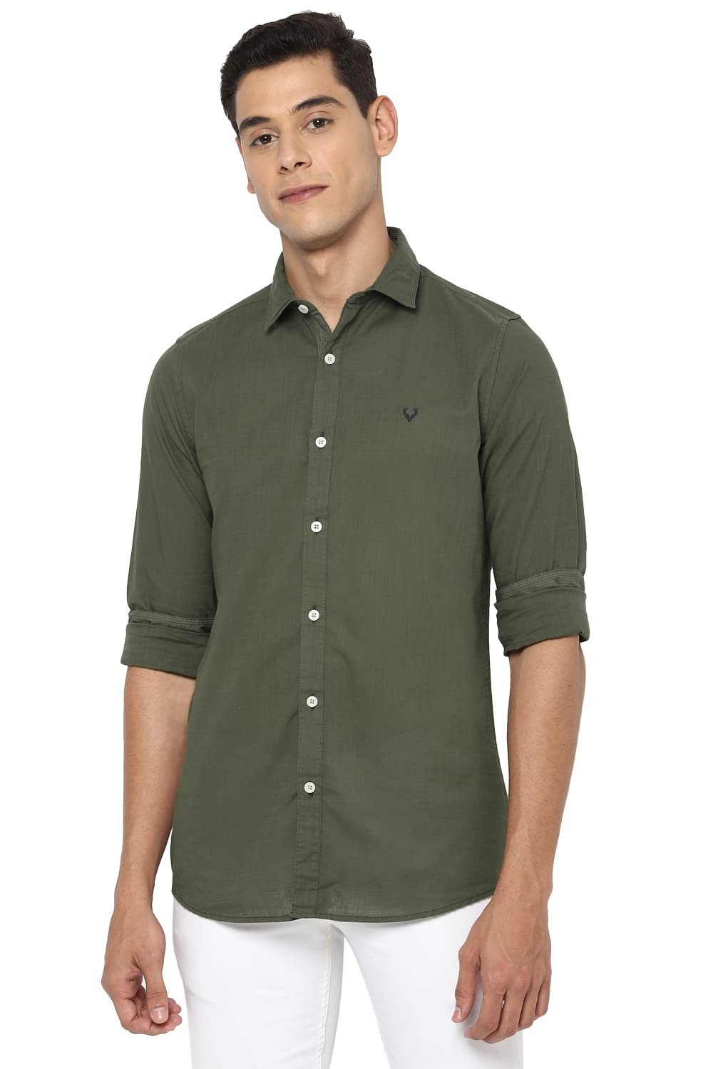 Allen Solly Mens Cotton Casual Shirt | Regular Collar | Soft Breathable Fabric | Everyday Smart Casual Wear Allen Solly Mens Cotton Casual Shirt | Regular Collar | Soft Breathable Fabric | Everyday Smart Casual Wear