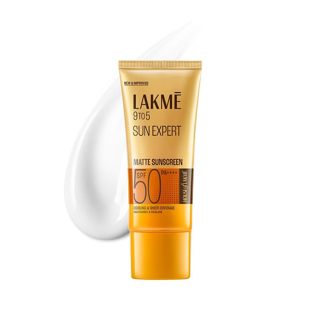 Lakme Sunscreen For Bright Skin, SPF 50 PA++++, Water Light, Niacinamide, In Vivo Tested, 50 ml