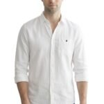 Louis Philippe Men’s Cotton Slim Fit Over Dyed Color Depth Comfortable and Durable Soft Handfeel Full Sleeve Solid Casual Shirt
