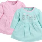 BABY GO Baby Girls Designer Set of 2 Frocks GOBS20-489-FROCK-PARENT Pink 3 to 6 Months
