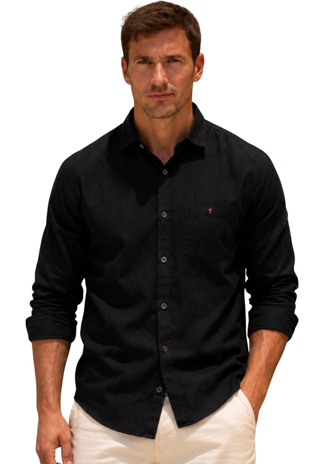 Louis Philippe Men’s Cotton Slim Fit Over Dyed Color Depth Comfortable and Durable Soft Handfeel Full Sleeve Solid Casual Shirt Louis Philippe Men’s Cotton Slim Fit Over Dyed Color Depth Comfortable and Durable Soft Handfeel Full Sleeve Solid Casual Shirt