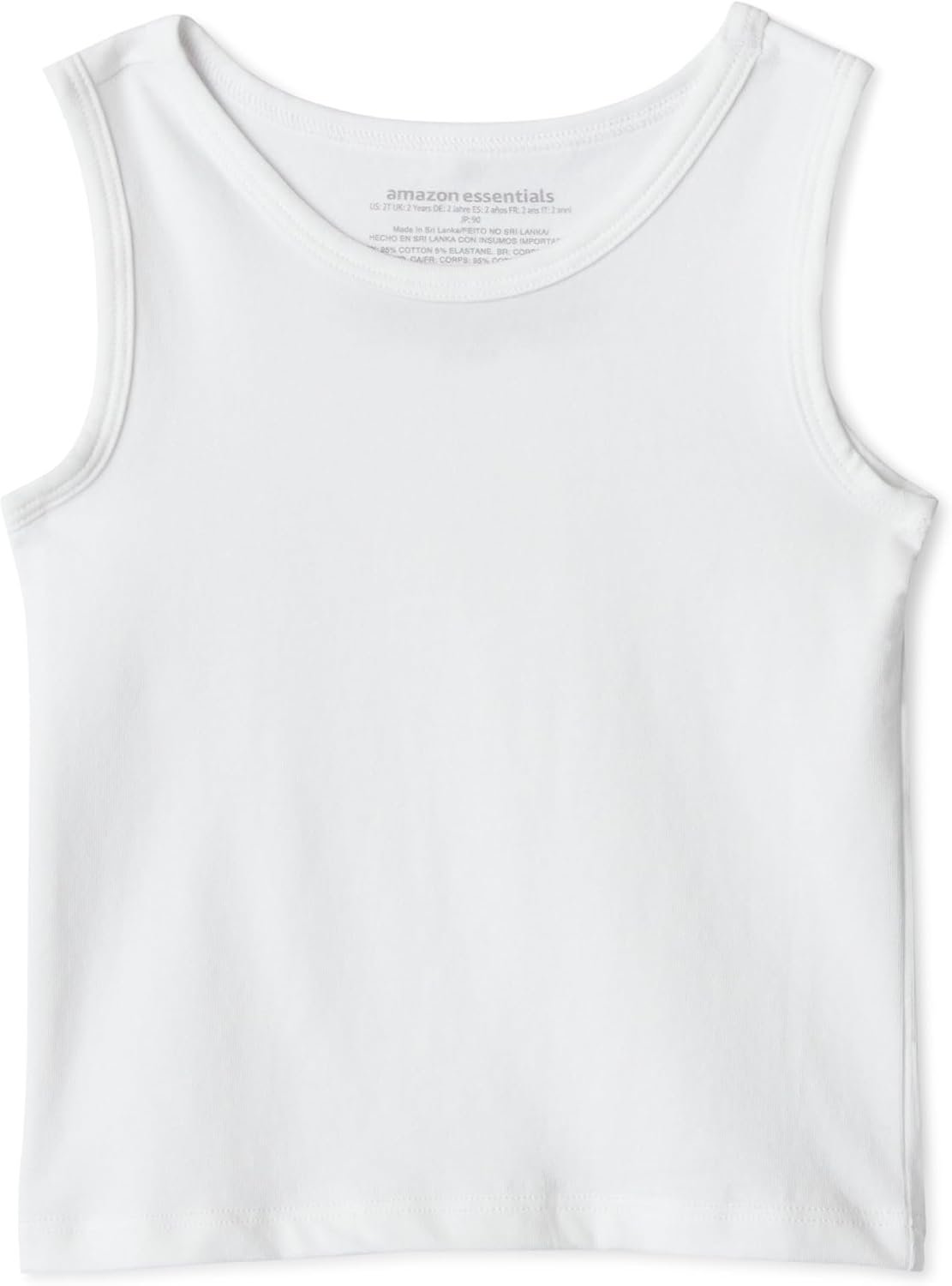 Amazon Essentials Boys’ Cotton Jersey Tank Top Undershirt, Pack of 5