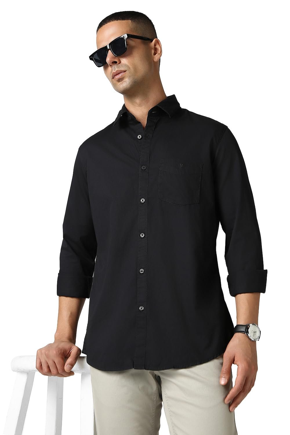 Van Heusen Solid Casual Shirt for Men| Premium Cotton| Full Sleeves| Regular Fit |Breathable Fabric | Van Heusen Solid Casual Shirt for Men| Premium Cotton| Full Sleeves| Regular Fit |Breathable Fabric |