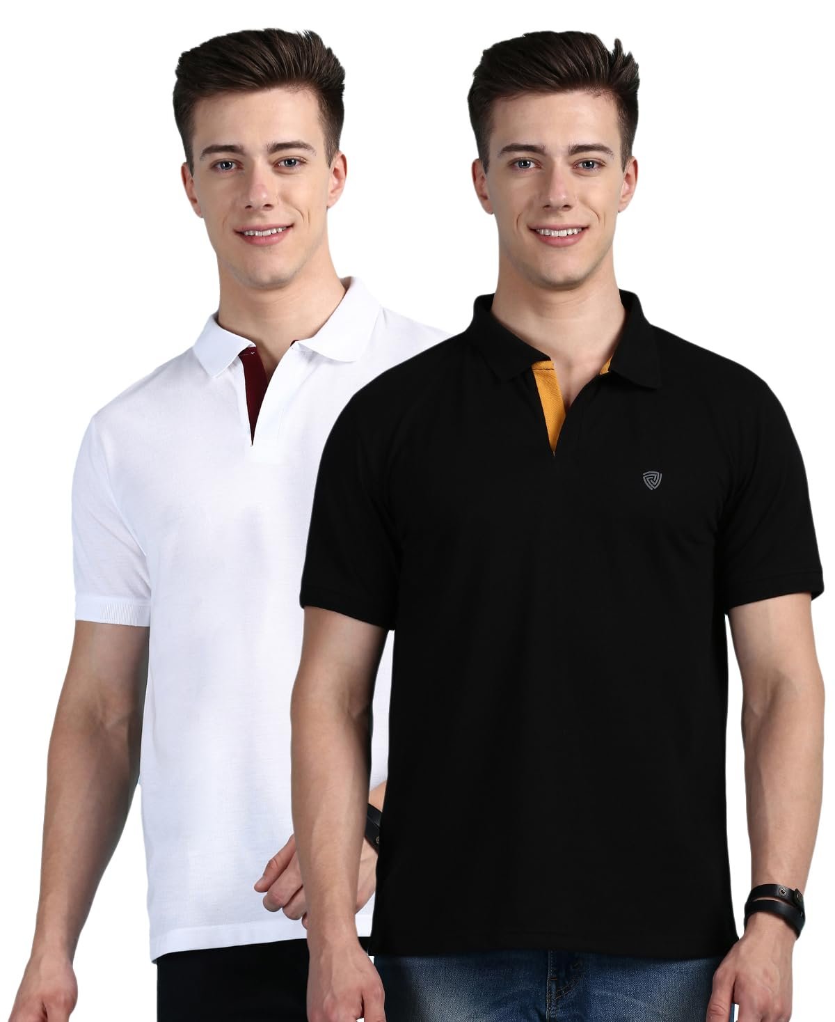 Lux Cozi Mens Cotton Solid Relaxed Fit Polo Shirt
