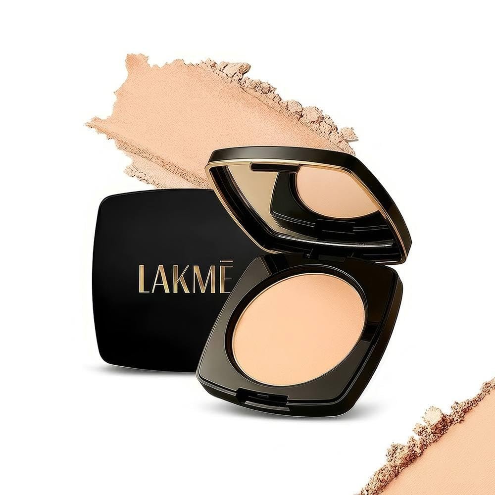 Lakme Forever Matte Compact, Smooth Finish, Lightweight Compact Powder That Lasts for 12 HrsFor A Natural Even Toned Look, Marble, 9g