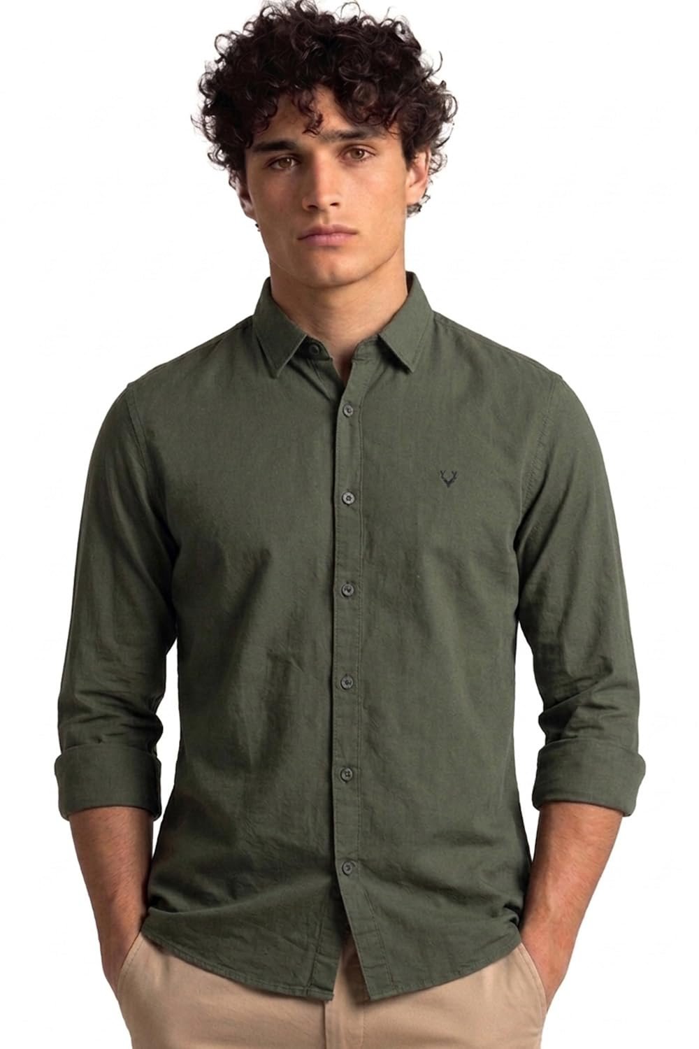 Allen Solly Mens Cotton Casual Shirt | Regular Collar | Soft Breathable Fabric | Everyday Smart Casual Wear