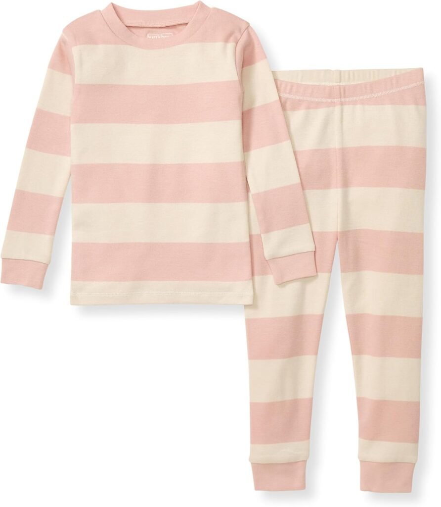 Burt’s Bees Baby Girls Organic Cotton Pajamas, Toddler PJ Set, 2-PC