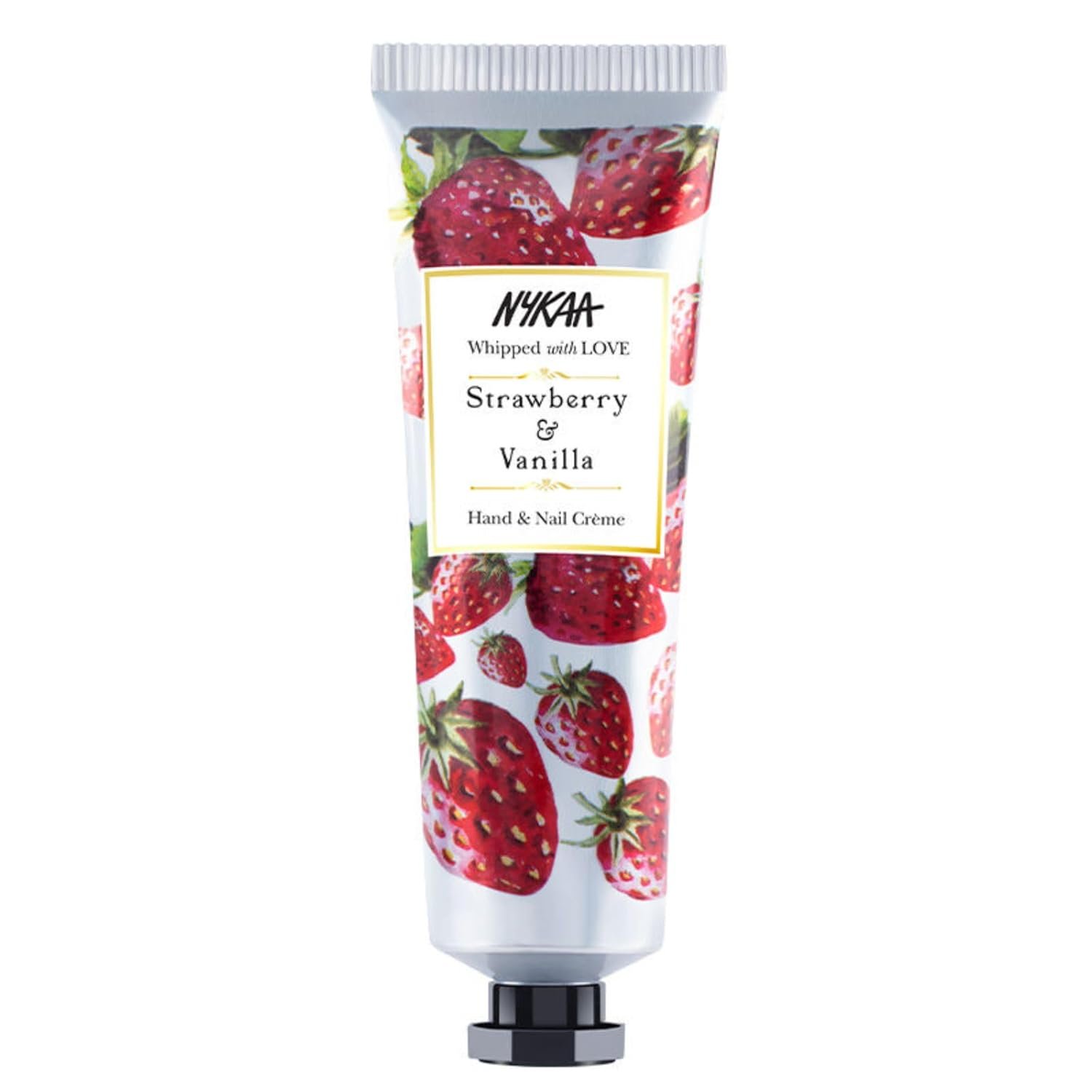 Nykaa Naturals Strawberry & Vanilla Hand & Nail Creme, 30ml| With Avocado, Almond Oil, Jojoba Oil & Hyaluronic Acid| Moisturises & Nourishes Skin| Combats Dryness| Non-Greasy & Non-Sticky Formula