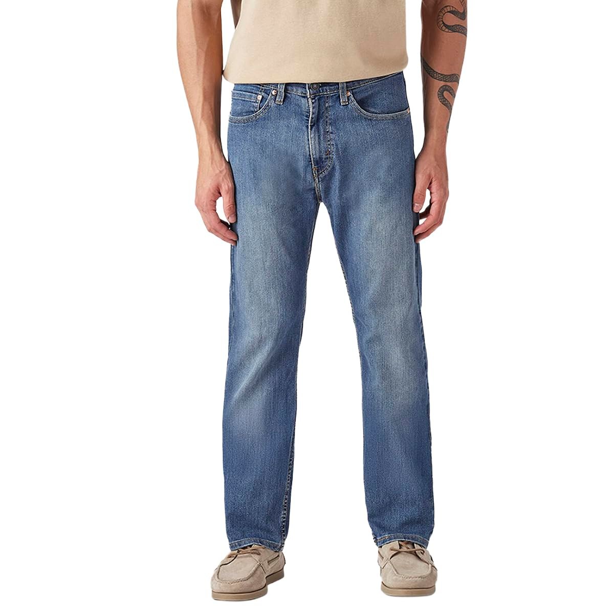 Men’s 505 Blue Straight fit mid Rise Jeans