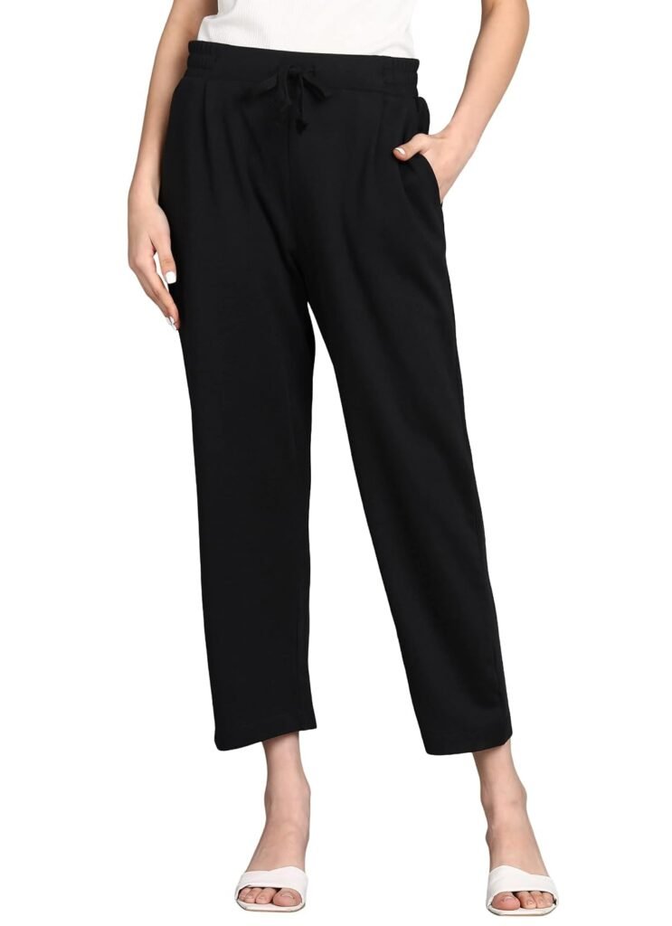Alan Jones Clothing Women Relax Fit Ankle Length Trouser Jogger | Casual Lounge & Travel Wear Alan Jones Clothing Women Relax Fit Ankle Length Trouser Jogger | Casual Lounge & Travel Wear