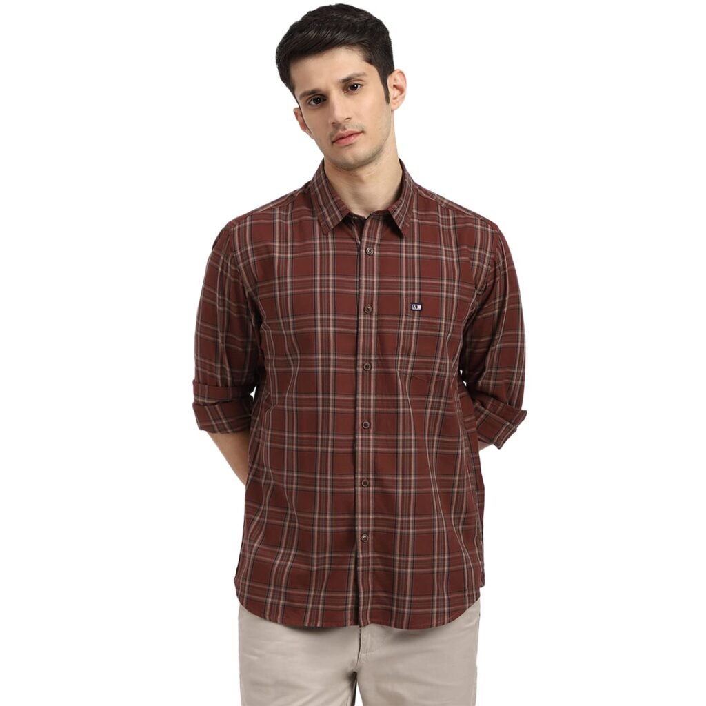 Arrow Sport Check Slim Fit Cotton Shirts for Men – Full Sleeve Mens Casual Shirts Arrow Sport Check Slim Fit Cotton Shirts for Men – Full Sleeve Mens Casual Shirts