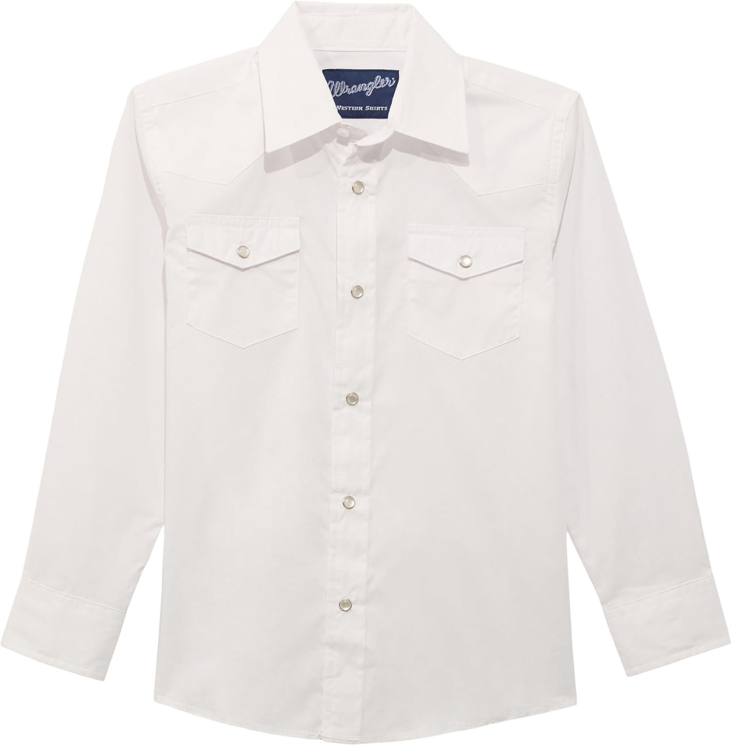 Wrangler Boy’s Long Sleeve White Snap Shirt