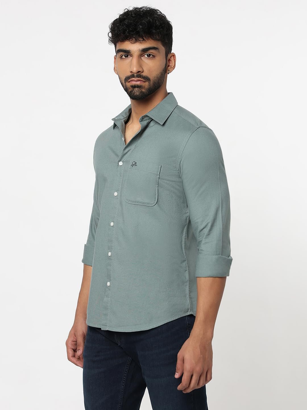 Spykar Men’s Regular Fit Full Sleeve Cotton Solid Casual Shirts
