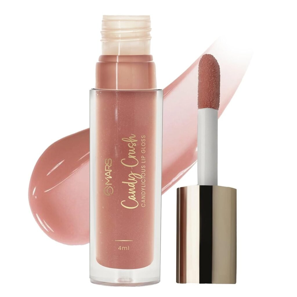 MARS Candylicious Sheer Lip Gloss for Women | Hydrating & High Shine | Lightweight | Non-Sticky | Enriched with Vitamin-E, Hyaluronic Acid & Avocado Ester (4.0ml) (01-CANDY CRUSH) MARS Candylicious Sheer Lip Gloss for Women | Hydrating & High Shine | Lightweight | Non-Sticky | Enriched with Vitamin-E, Hyaluronic Acid & Avocado Ester (4.0ml) (01-CANDY CRUSH)