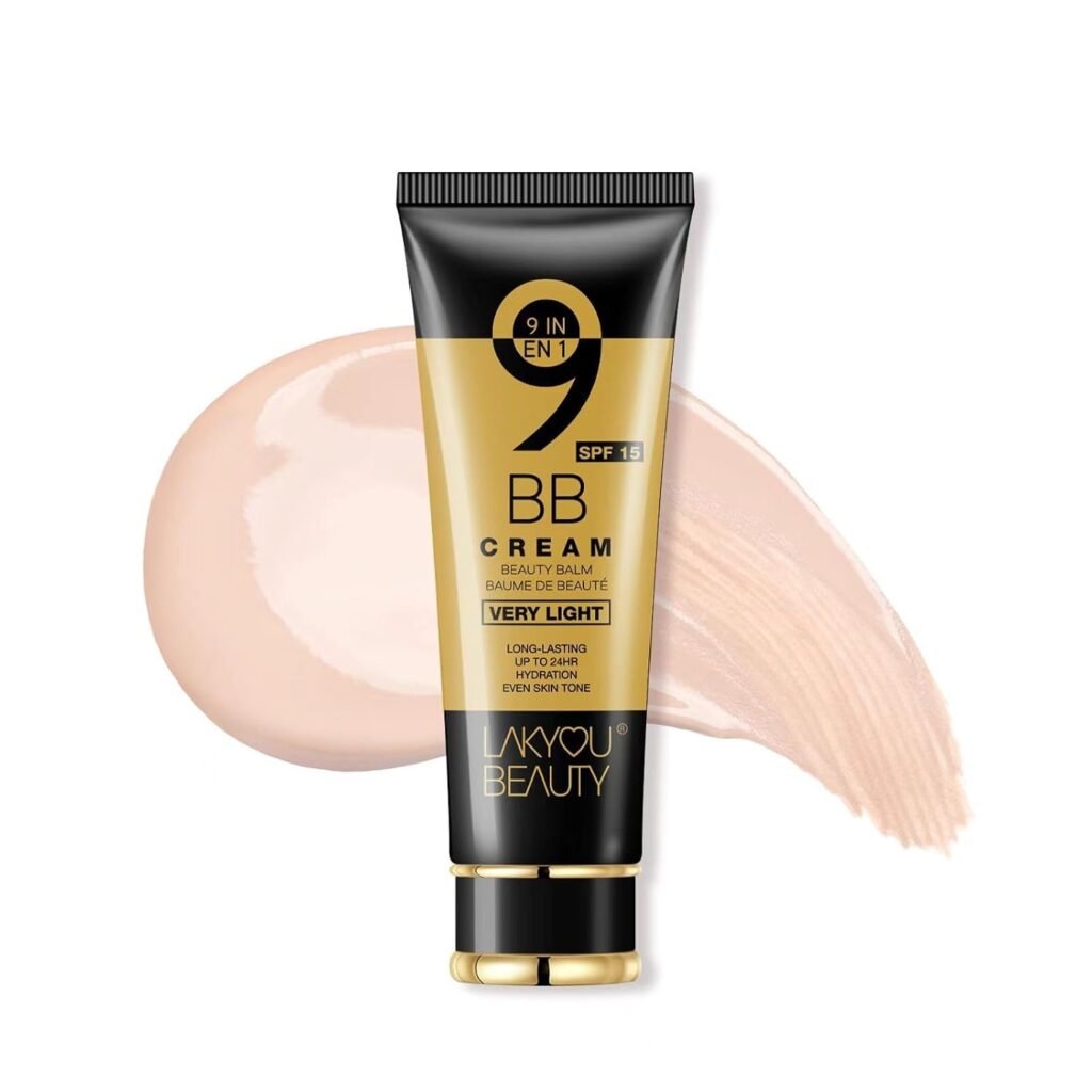 Lakyou Beauty 9 in 1 BB Cream | Lightweight Natural Coverage | Long Lasting Waterproof Makeup Base | Suitable for All Skin Types (Soft Ivory 02)