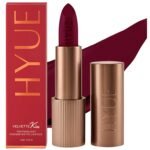 HYUE Velvette Kiss Matte Bullet Lipstick | Cherry – Licious | Feather Light & Powder Finish | Long-Wear Intense Color | with Jojoba, Almond & Gooseberry | Smudge-Proof, Travel-Friendly, Precision Tip