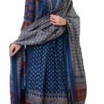 KLOSIA Women’s Rayon Printed Anarkali Kurta and Pant with Dupatta Set