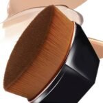 Afrodite Foundation Makeup Brush Flat Top Kabuki Hexagon Face Blush Liquid Powder Foundation Brush for Blending Liquid, Cream or Flawless Powder Cosmetics