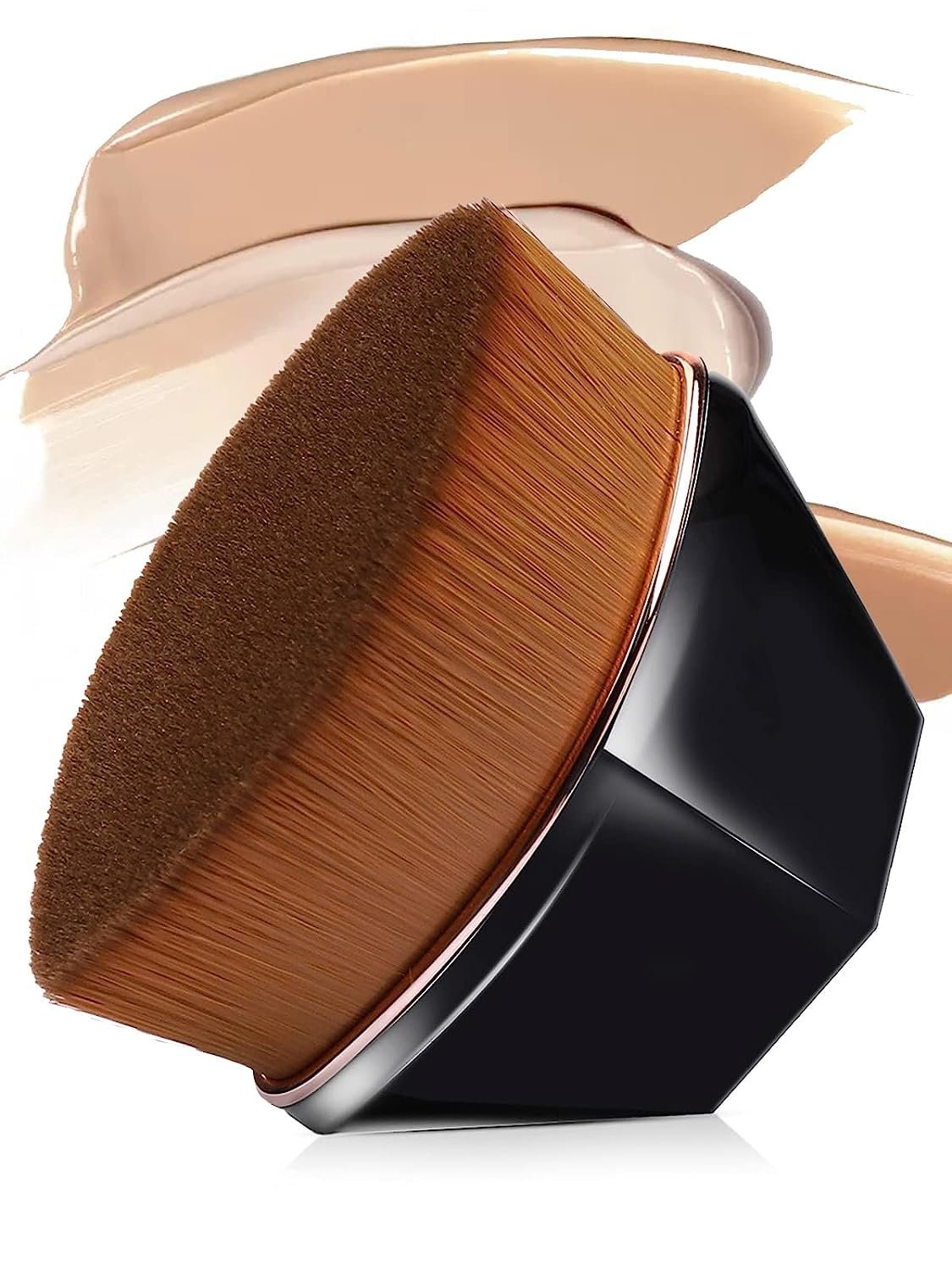 Afrodite Foundation Makeup Brush Flat Top Kabuki Hexagon Face Blush Liquid Powder Foundation Brush for Blending Liquid, Cream or Flawless Powder Cosmetics Afrodite Foundation Makeup Brush Flat Top Kabuki Hexagon Face Blush Liquid Powder Foundation Brush for Blending Liquid, Cream or Flawless Powder Cosmetics