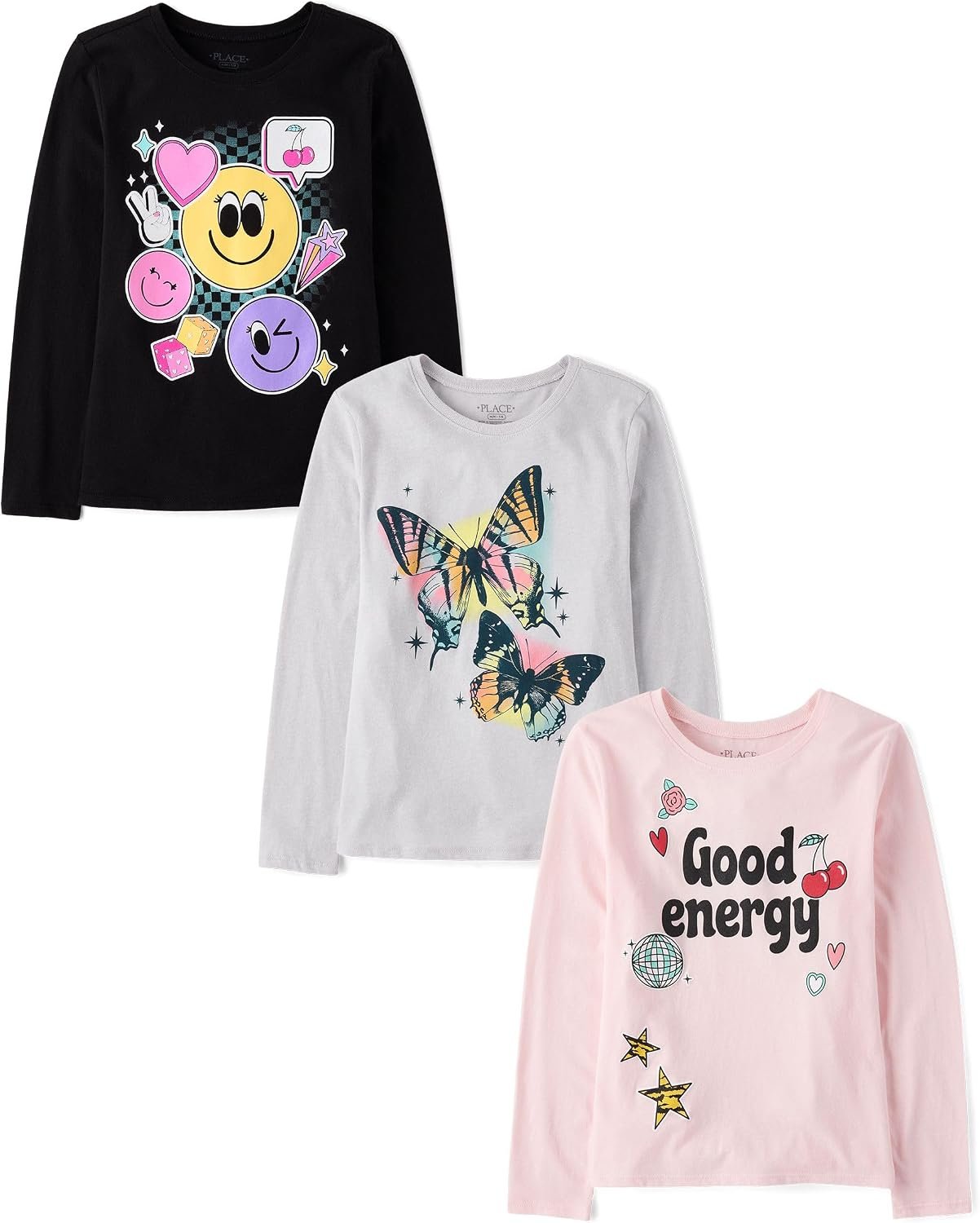 The Children’s Place girls Assorted Everyday Long Sleeve Graphic T-shirts