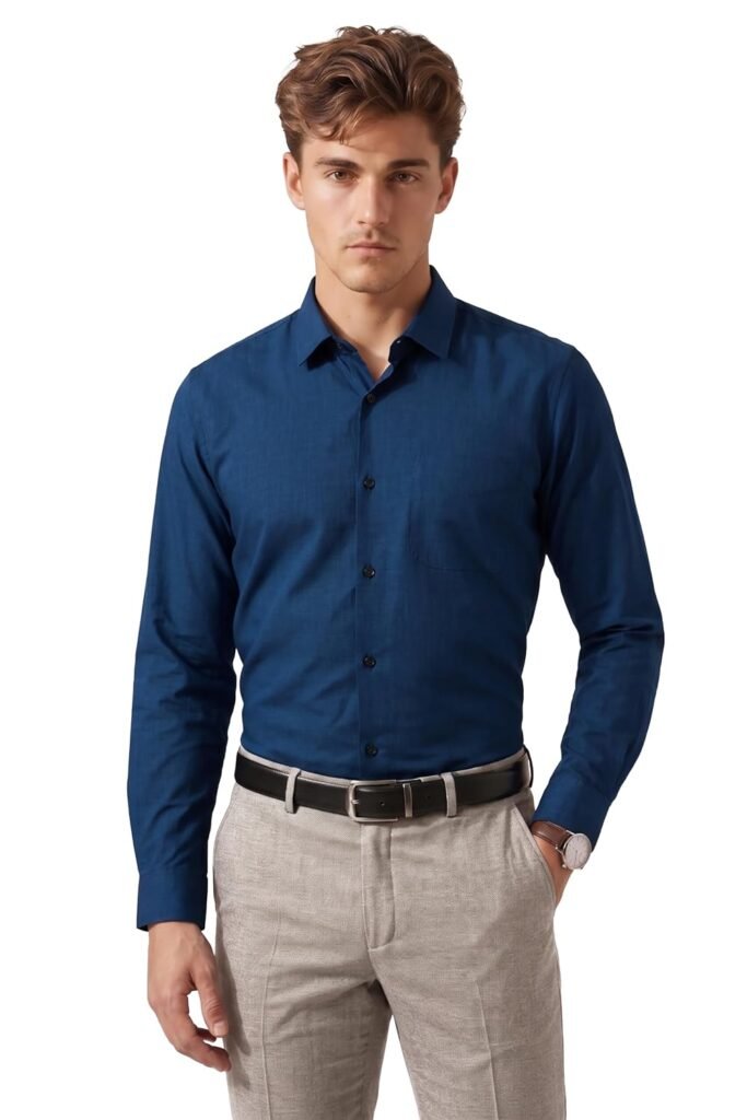 Peter England Men’s Everyday Solid Slim Fit Full Sleeve Formal Shirt | Cotton-Rich Peter England Men’s Everyday Solid Slim Fit Full Sleeve Formal Shirt | Cotton-Rich