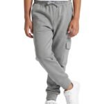 Orange Sugar Unisex Cargo Joggers for Kids | 100% Cotton Cargo Pants for Boys & Girls | Regular Fit Cargo with Multiple Pockets | Soft & Breathable | Elasticated Waistband | Everyday Casual & Playwear