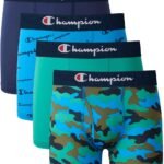 Champion Boys’ Everyday Active Lightweight Stretch Boxer Briefs – 4 Pack (S–xl)