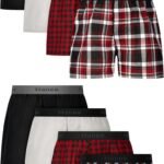 Hanes boys Underwear Boxers, 8-pack, Cotton-blend Woven Boxers for Boys, Moisture-wicking, Breathable