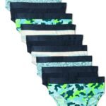 Amazon Essentials Boys’ Cotton Jersey Brief Underwear, Pack of 10