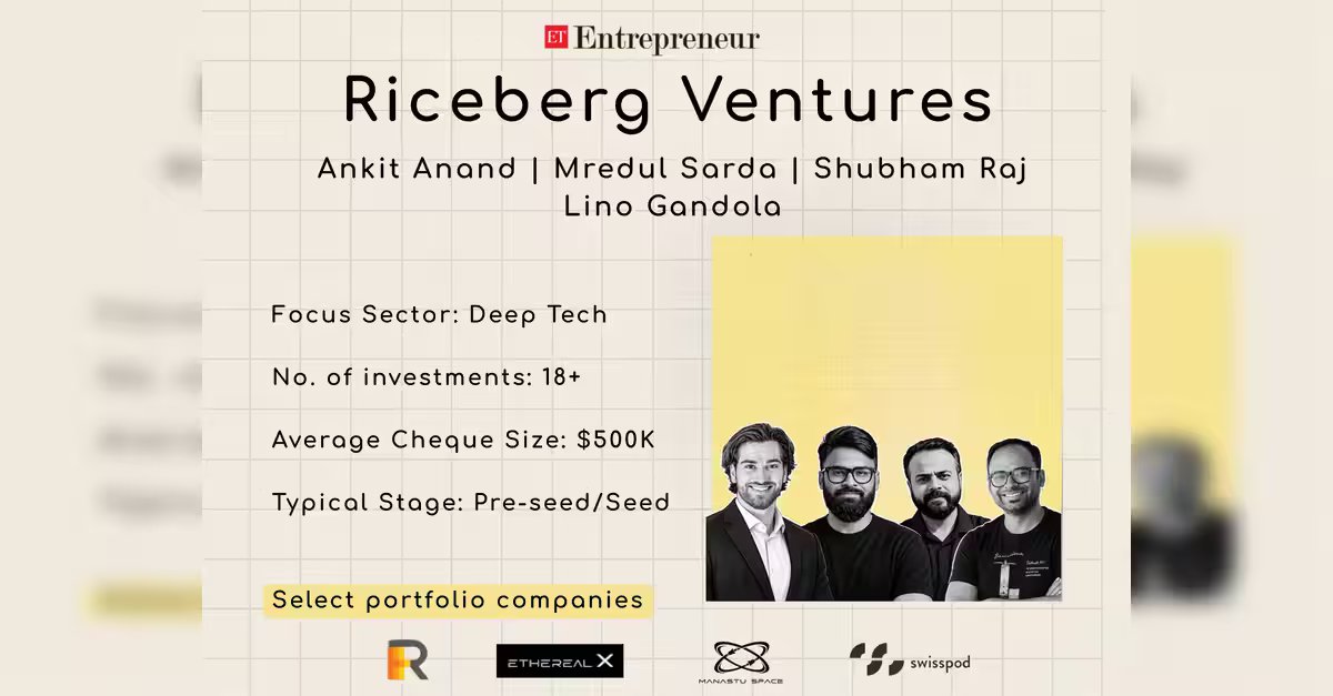 From Bet to Billion: How Riceberg Ventures is Revolutionizing Global Deeptech Investment, ETEntrepreneur