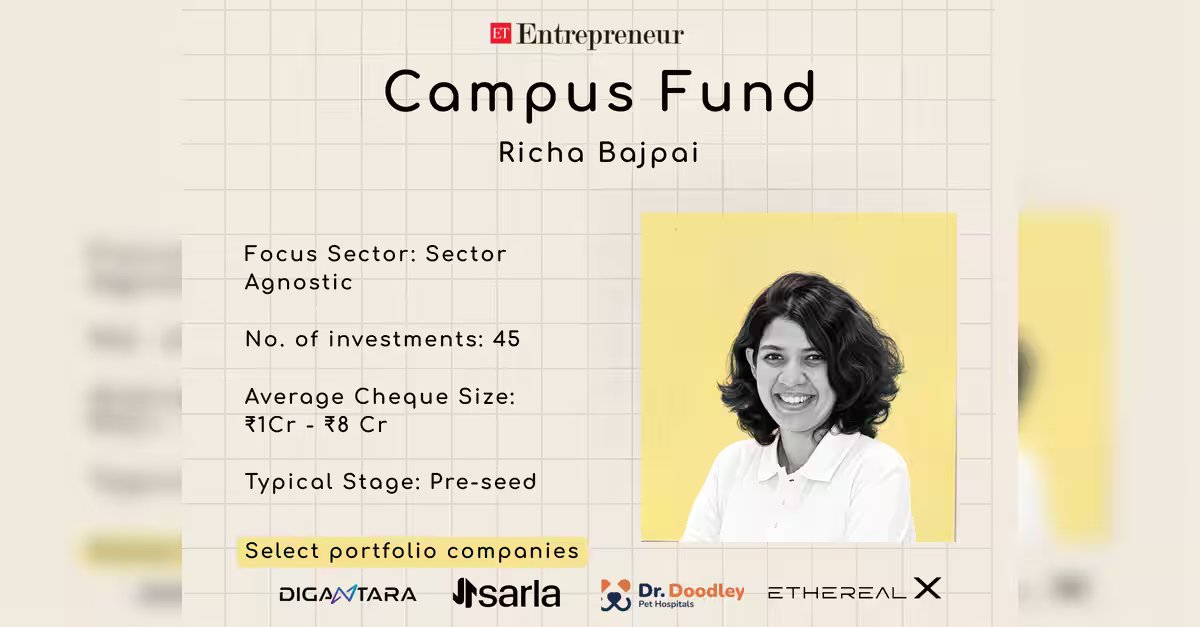 Richa Bajpai Disrupts Venture Capital with Student-Focused Approach, ETEntrepreneur Richa Bajpai Disrupts Venture Capital with Student-Focused Approach, ETEntrepreneur