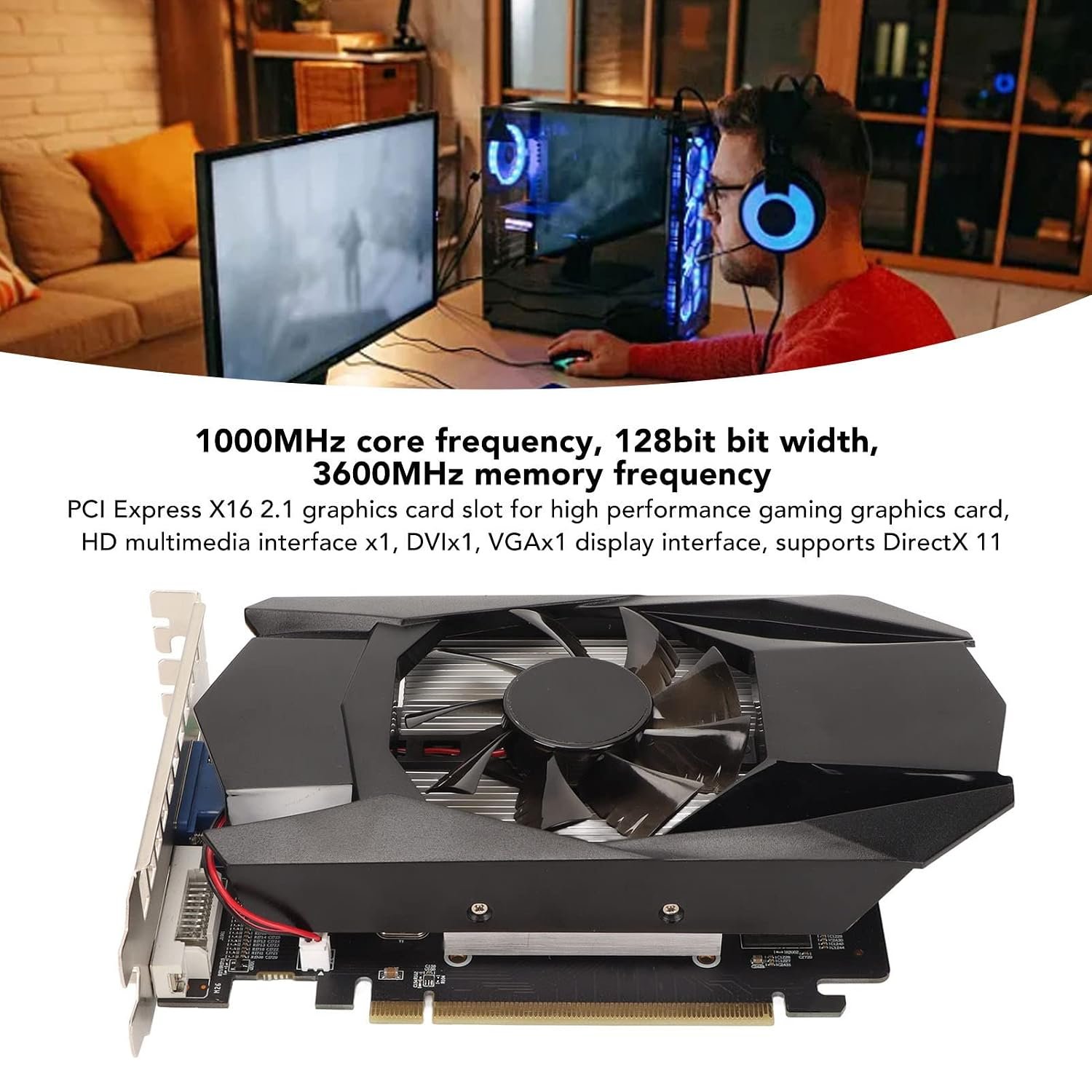 1790848737_925_Gaming-Graphics-Card-HD7670-4GB-GDDR5-128bit-PCI-Express-X16 Gaming Graphics Card HD7670 4GB GDDR5 128bit PCI Express X16 Computer Graphics Card 1000MHz Core Frequency Support DirectX 11 HDMI for PC Laptop