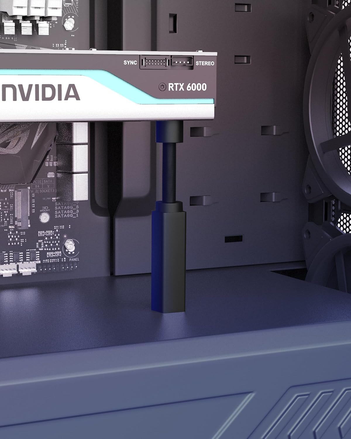 1790950470_139_Graphics-Card-Holder-GPU-Holder-Graphics-Card-Holder-Aluminium-Graphics Graphics Card Holder, GPU Holder, Graphics Card Holder, Aluminium Graphics Card Holder, M (50 mm - 80 mm)